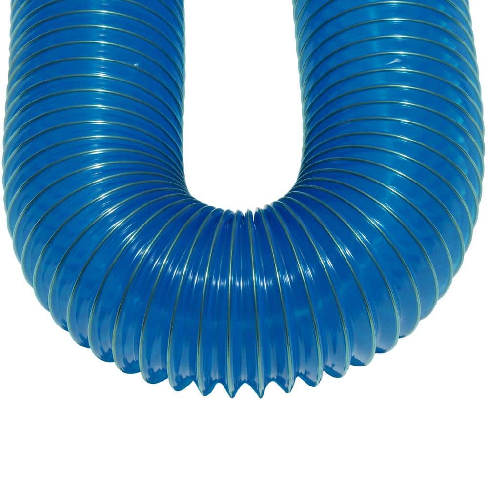 2 in. D x 12 ft. PVC Coil Flexible Ducting in Blue - Hercitys
