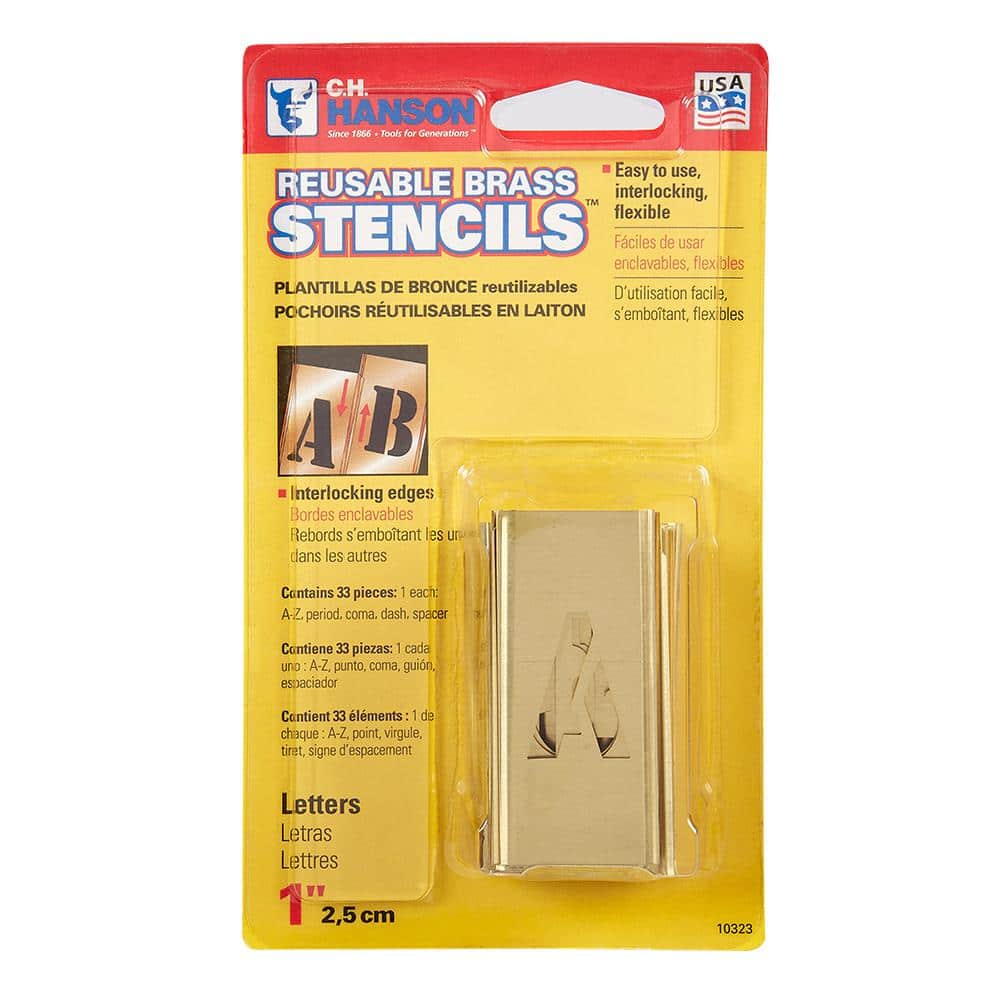 1 in. Stencil Letter Set (33-Piece) - Hercitys