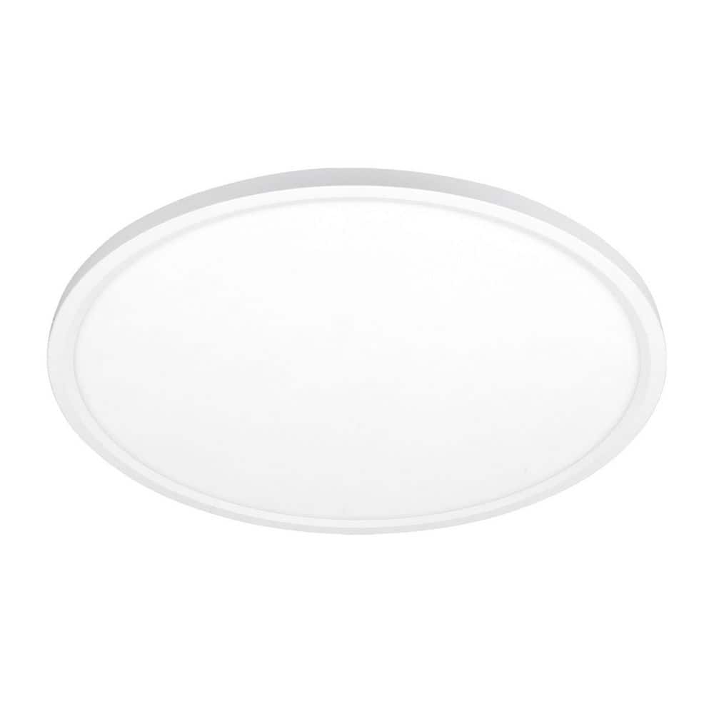 16 in. Round White New Ultra-Low Profile Integrated LED Flush Mount Ceiling Light 5CCT Selectable - Hercitys