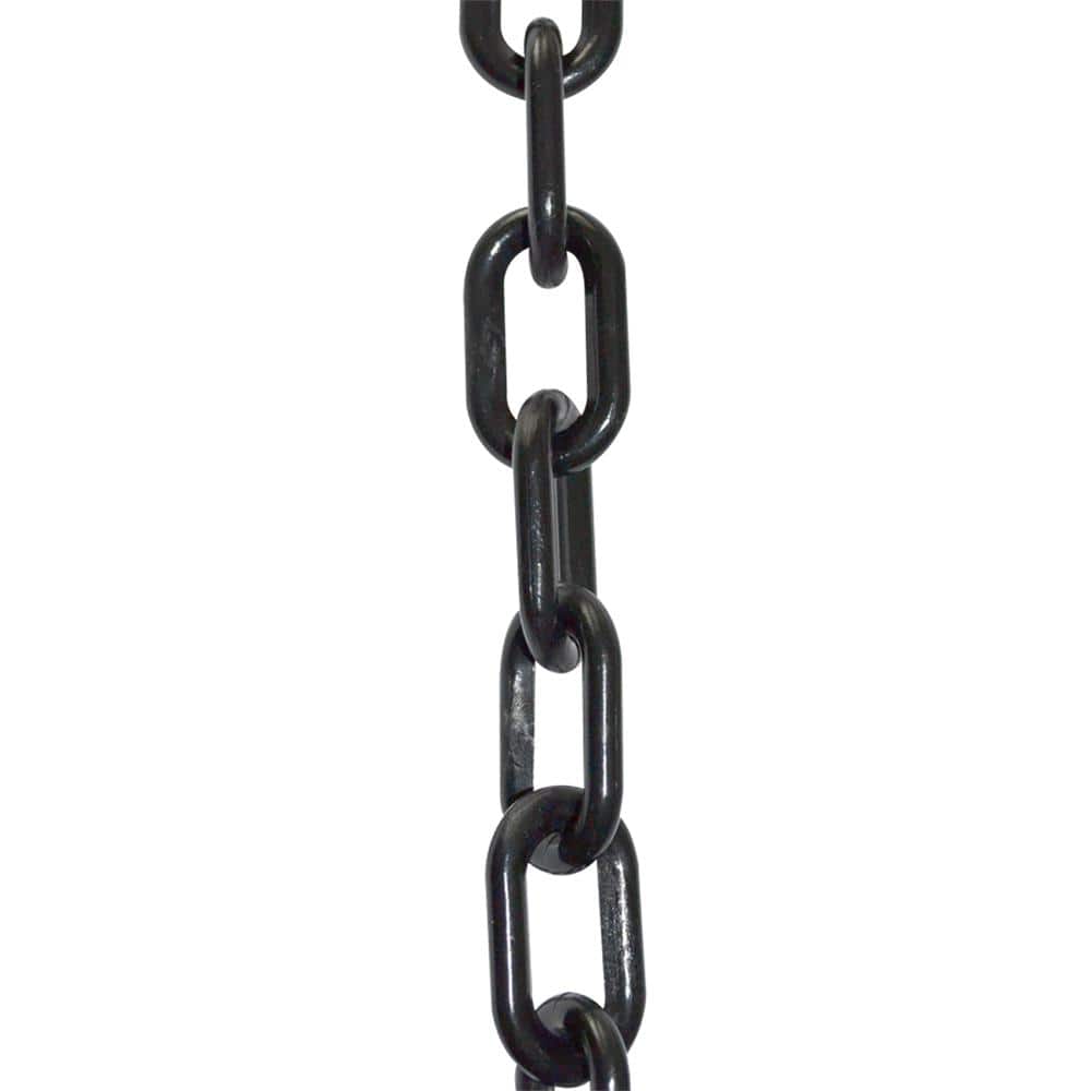 2 in. (#8, 51 mm) x 25 ft. Black Plastic Chain - Hercitys
