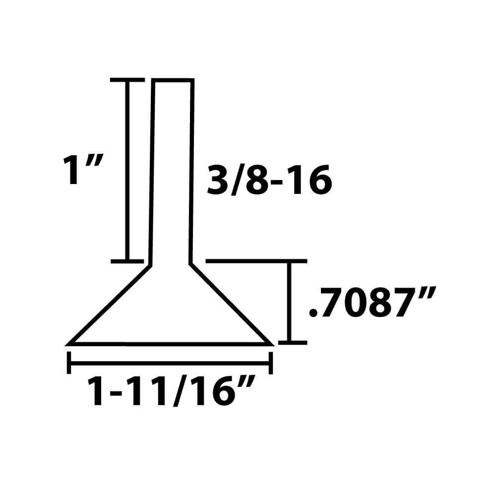 (50-Pack) Titan Nickel-White Hex Base 3/8-16 Thread x 1 in. L Stem Furniture Replacement Leveler with Insert Pro Pack - Hercitys