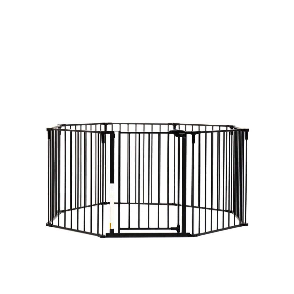 4-in-1 Play Yard Configurable Metal Safety Gate Black - Hercitys