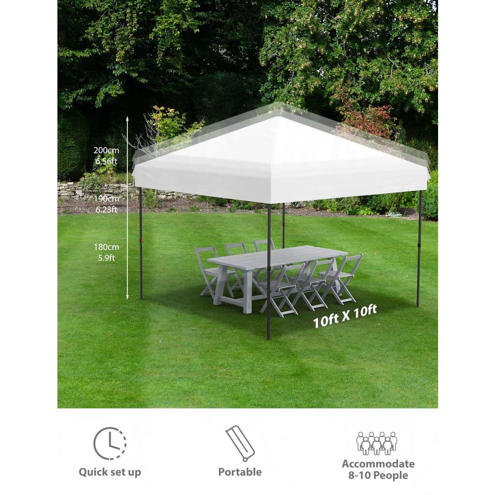 10x10FT Pop Up Canopy Tent with Sidewalls - Hercitys