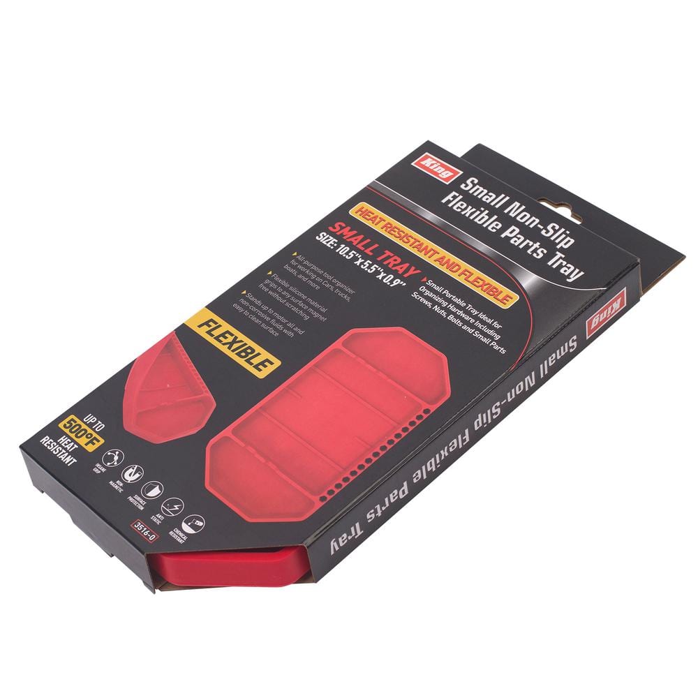 10.5 in. x 5.5 in. x 0.9 in. Small Non-Slip Flexible Parts Tray - Hercitys