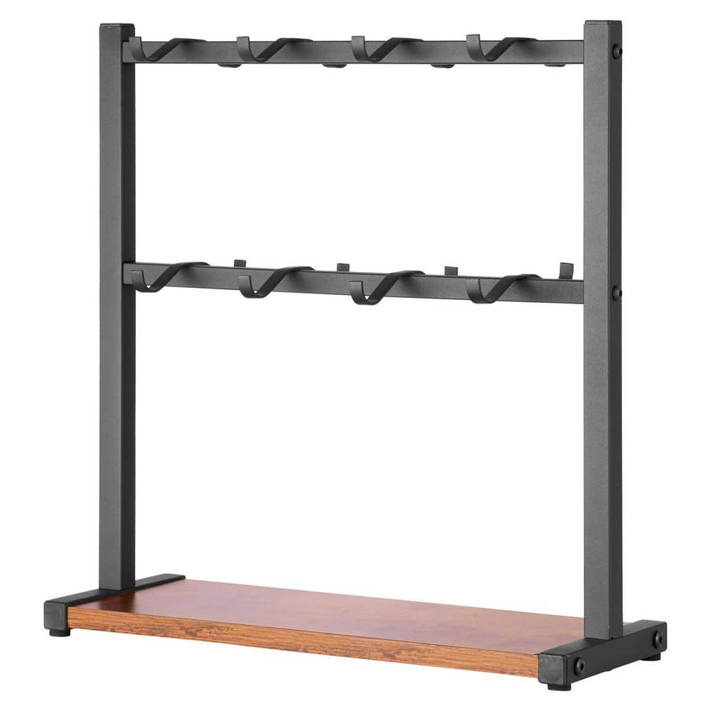 16-Hook Coffee Mug Holder for Counter, 2-Tier Mug Tree Rack with Storage Base, Carbon Steel and Wood Stand - Hercitys