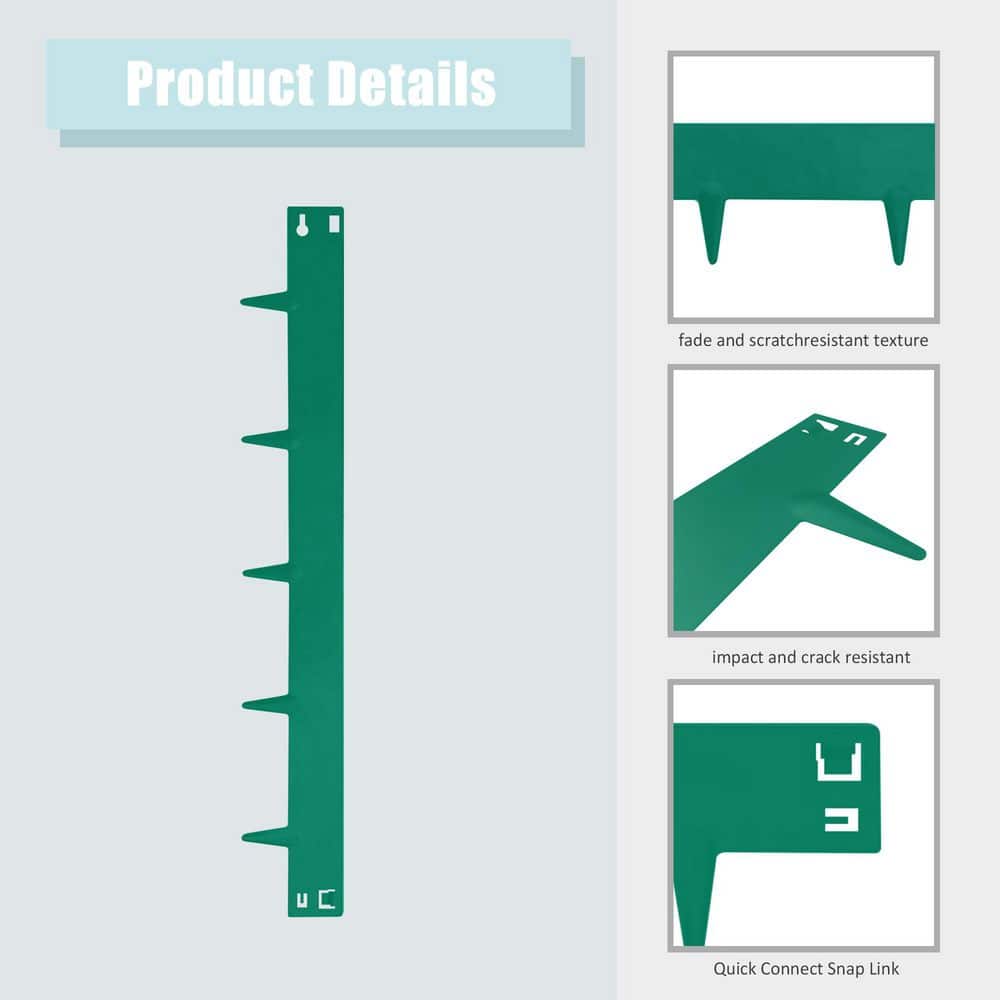 2-Pack Heavy Duty Corten Steel Landscape Edging-42 in. Strips, 8 in. Depth Metal Edging for Landscaping - Hercitys