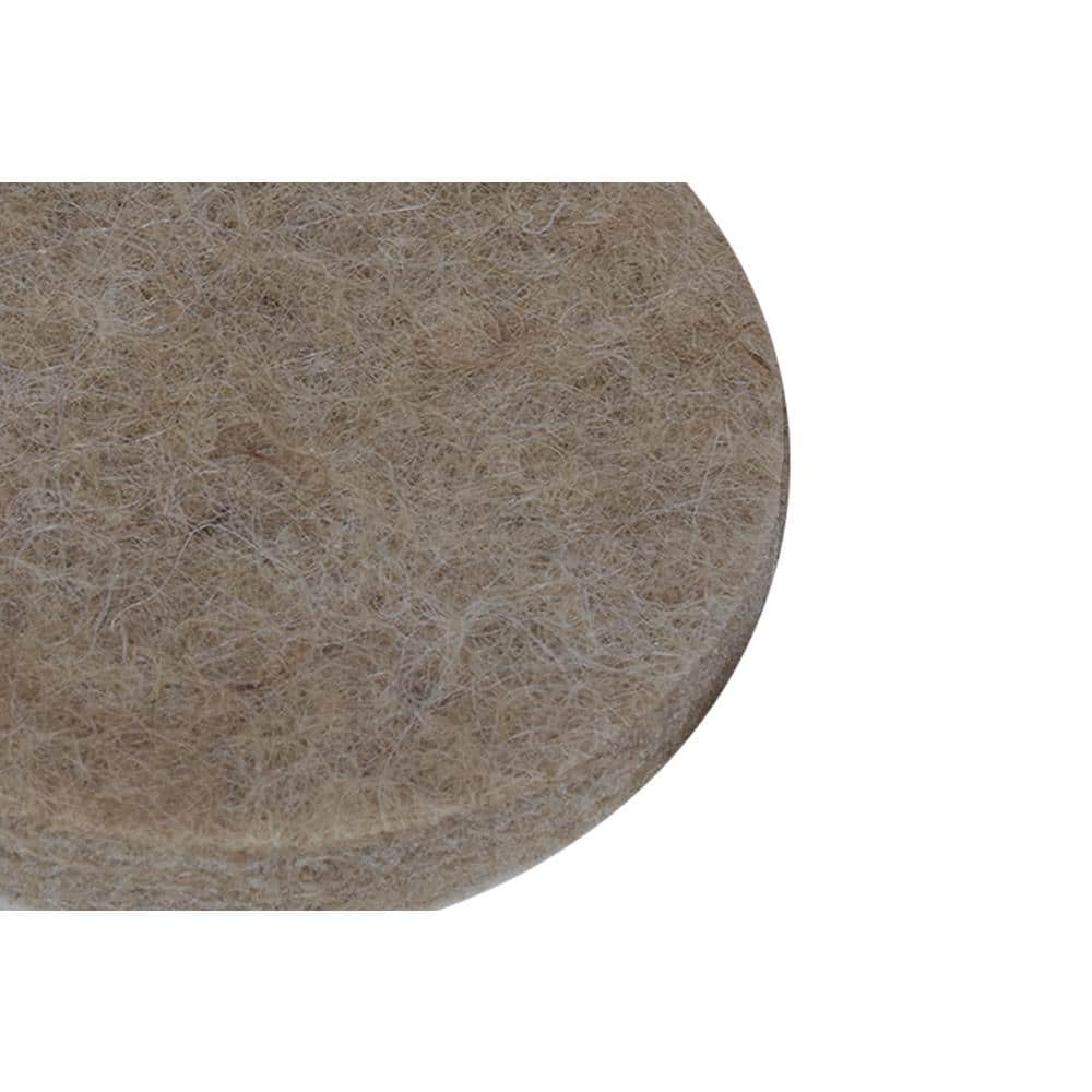 1 in. Beige Round Felt Heavy Duty Self Adhesive Furniture Pads (48-Pack) - Hercitys