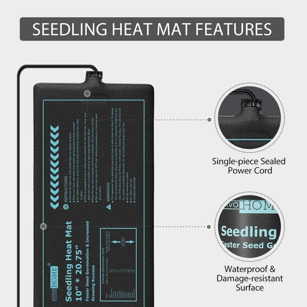 10 in. x 20.75 in. Waterproof Seedling Heat Mat - Hercitys