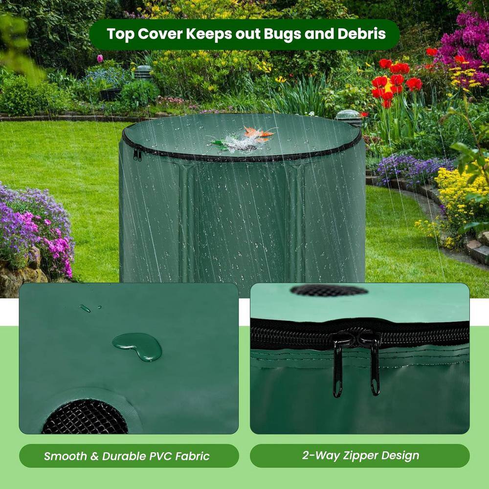 53 Gal. Portable Collapsible Rain Barrel Water Collector - Hercitys