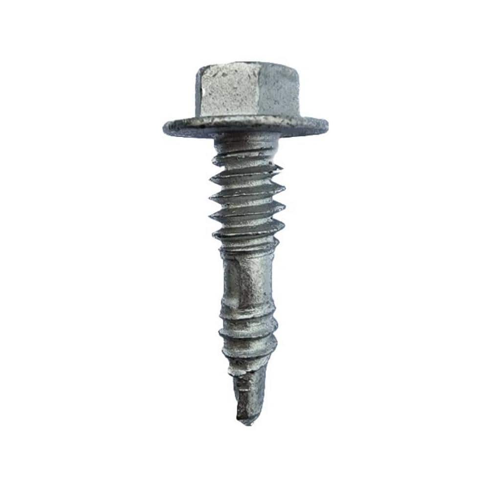3/8 in. Hex Head #16 x 1 1/8 in. Self-Tapping Screw with #14 Tip with Secondary #16 Drill Bit and Thread (25-Pack) - Hercitys