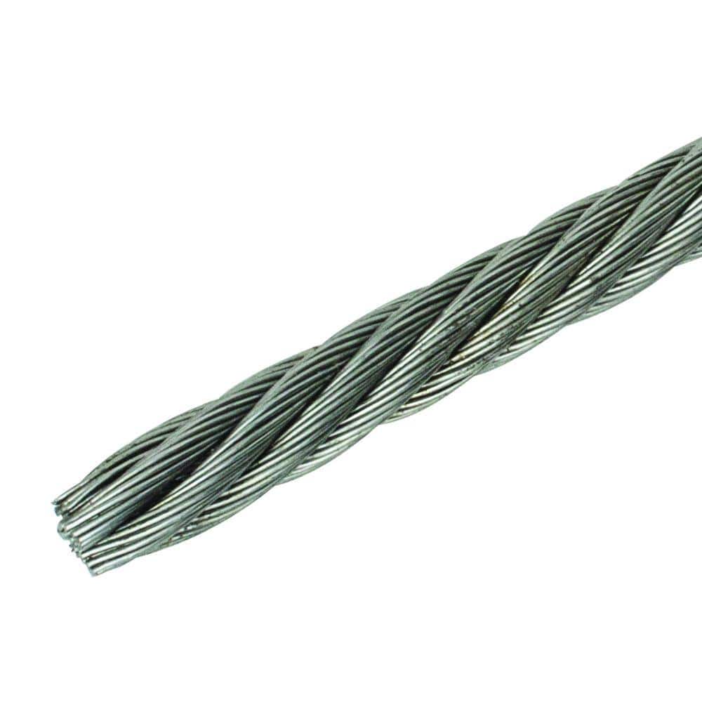 1/4 in. x 250 ft. Bright Fiber Core Steel Wire Rope - Hercitys