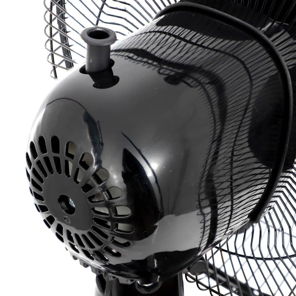12 in. 3-Speed Oscillating Table Fan in Black - Hercitys