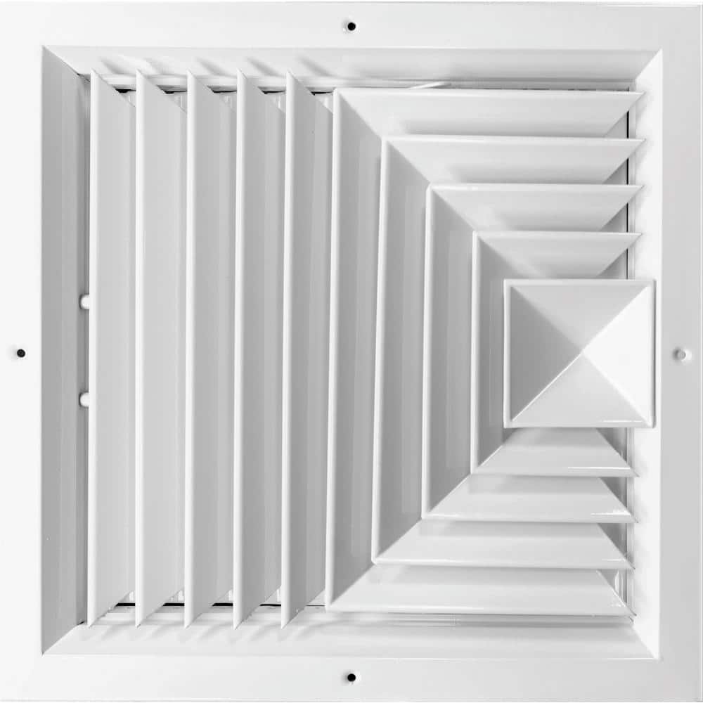 10 in. x 10 in. Aluminum 3-Way Diffuser/Register/Grille for Air Supply - Hercitys