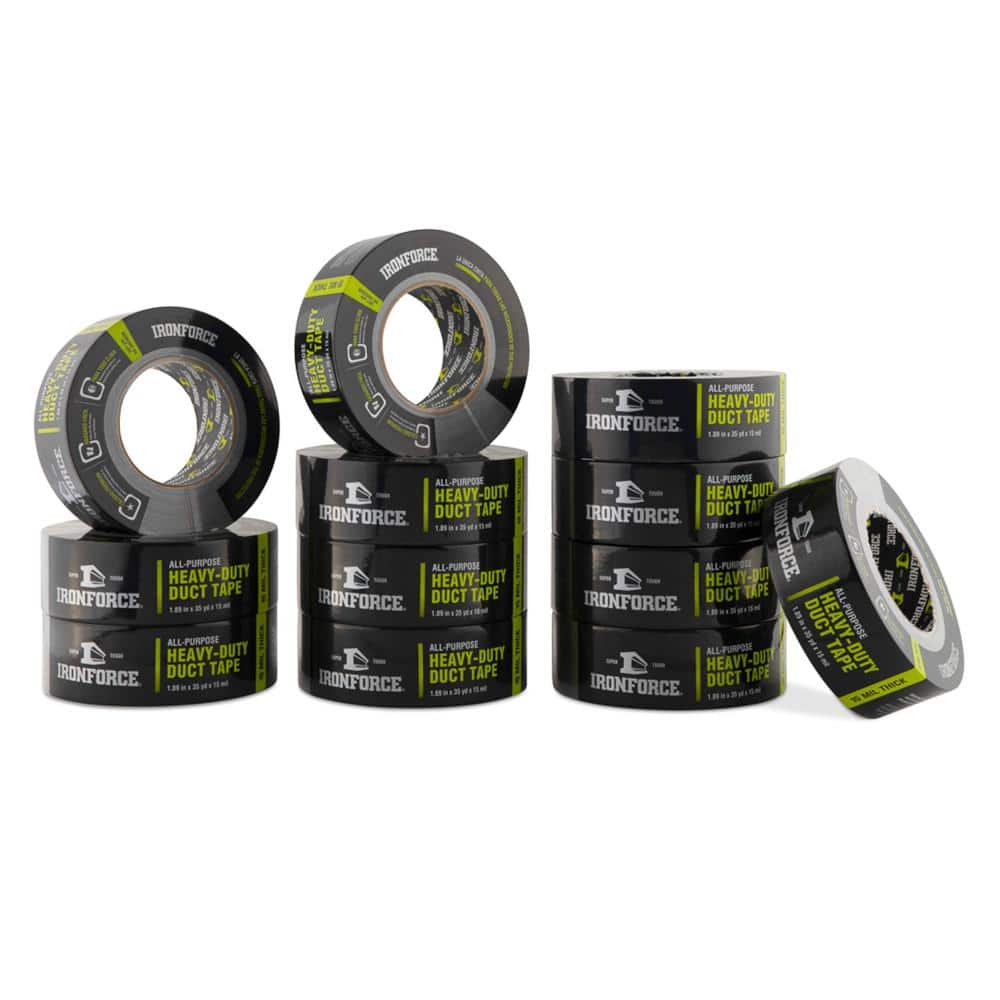 1.89 in. x 35 yd. All-Purpose Heavy-Duty Duct Tape in Gray Pro Pack (12-Pack) - Hercitys