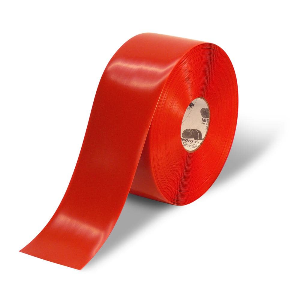 4 in. Red Heavy-Duty Floor Tape 100 ft. Roll - Hercitys