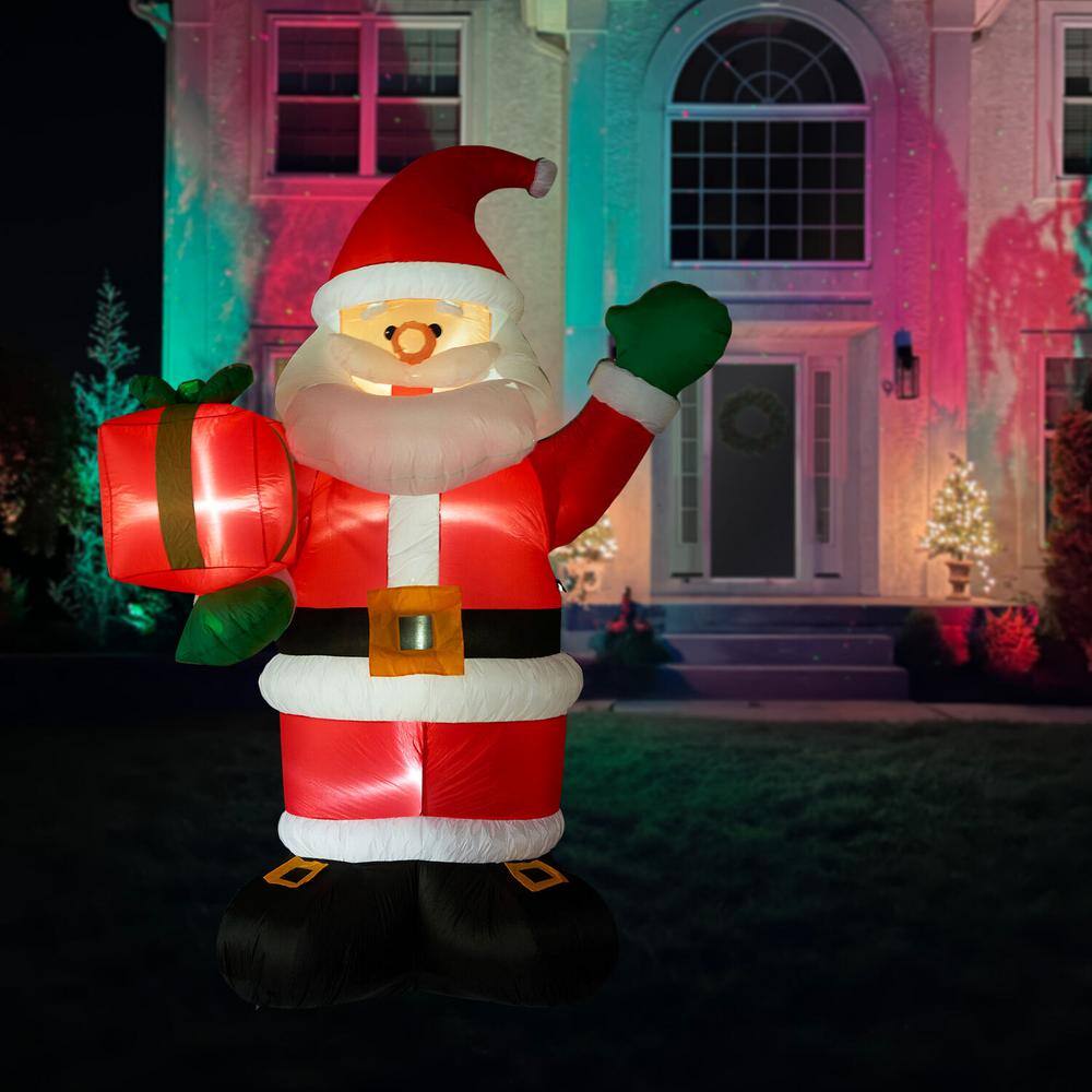 10 ft. Santa Claus with Gift Bag Christmas Inflatable with Lights - Hercitys