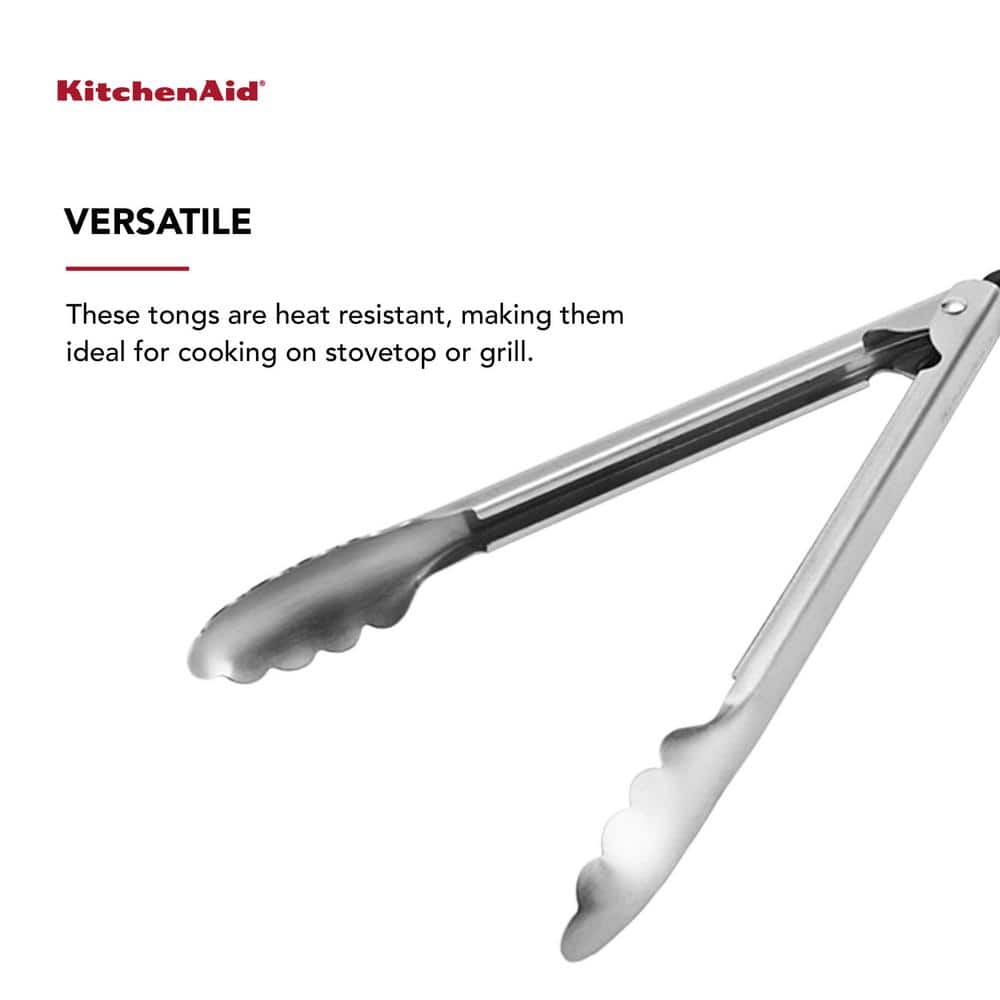 10.28 in. Stainless Steel Utility Tongs - Hercitys