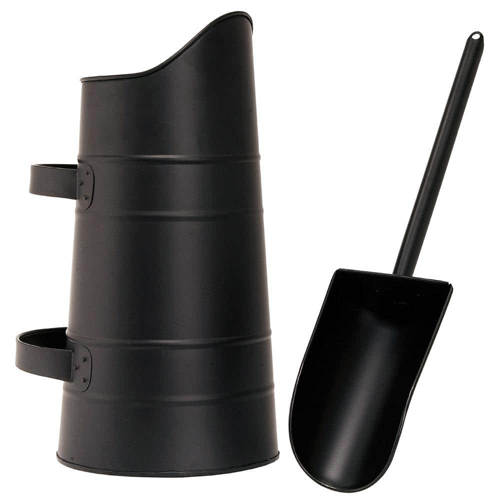 20 in. Tall Galvanized Steel Pellet Scoop, Black - Hercitys