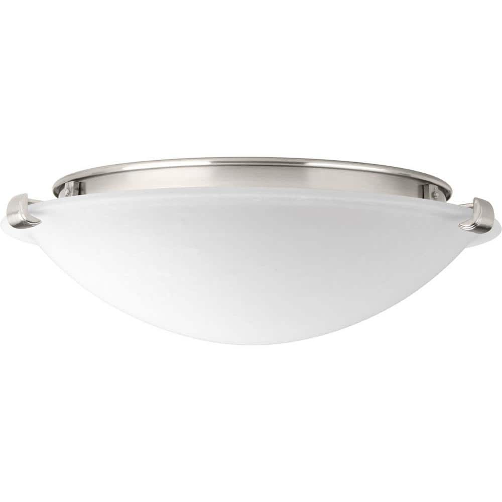 12 in. Dome Collection 20-Watt Brushed Nickel Integrated LED Flush Mount - Hercitys
