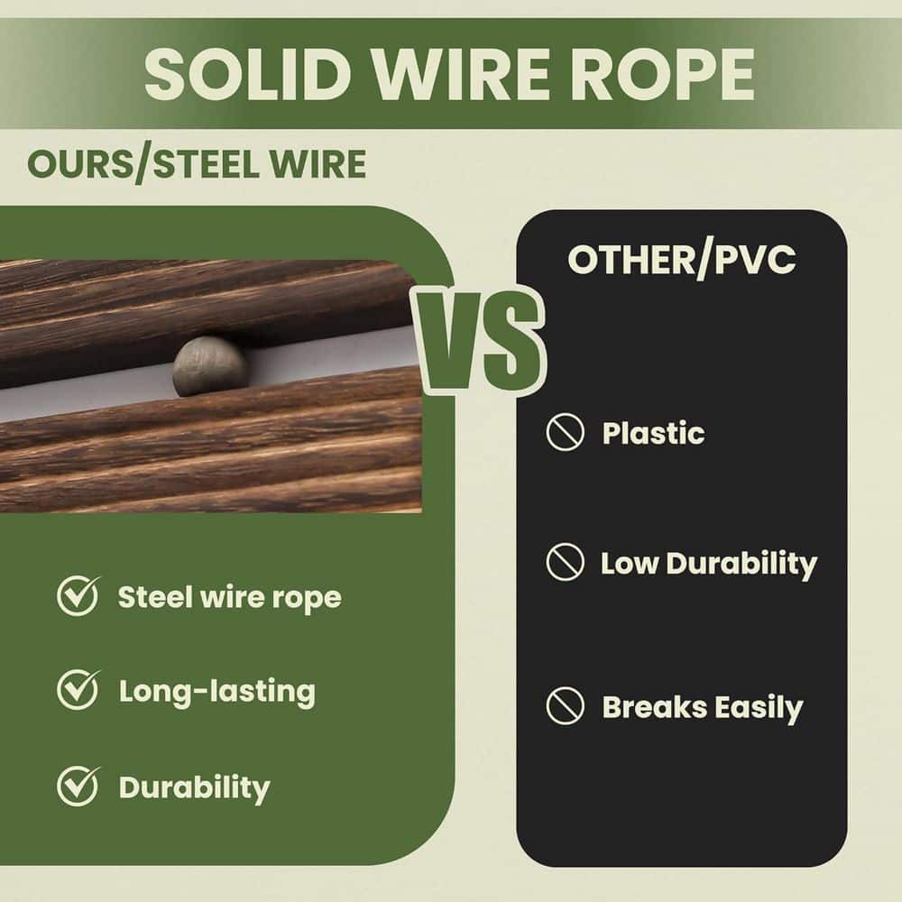 11.5 ft. Roll-Out Wooden Garden Pathway, Weather-Resistant and Non-Slip Patio Path, Brown - Hercitys