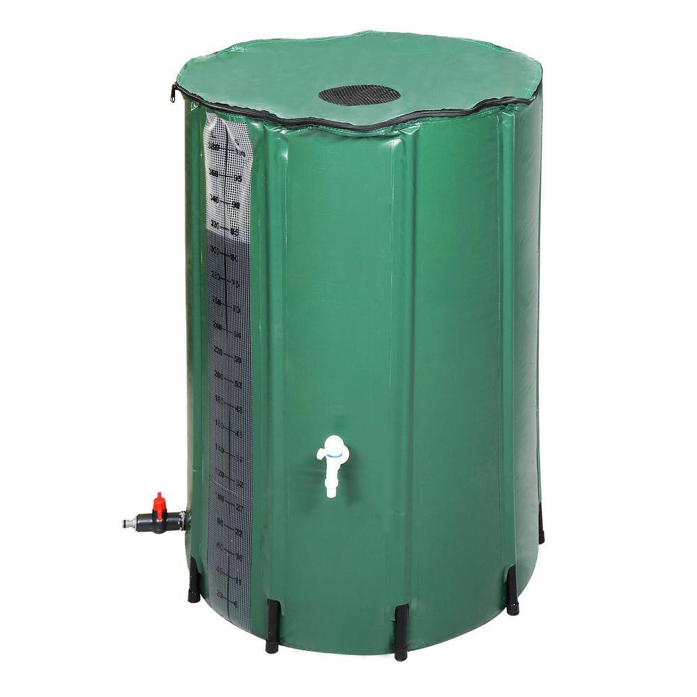 100 Gal. Rain Barrel Water Collection With Scale in Green - Hercitys