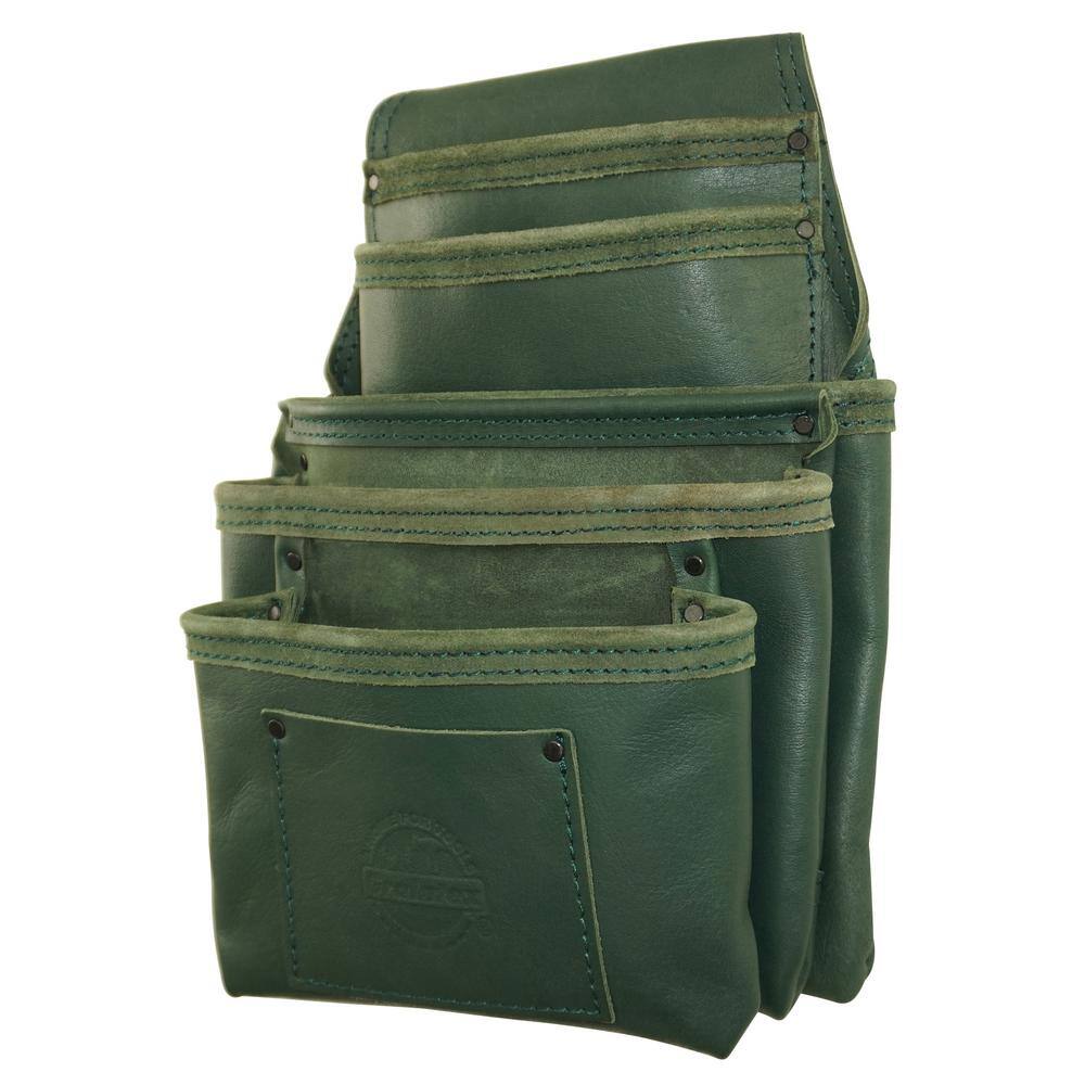 5-Pocket Leather Top Grain Oil Tanned Nail & Tool Pouch - Hercitys