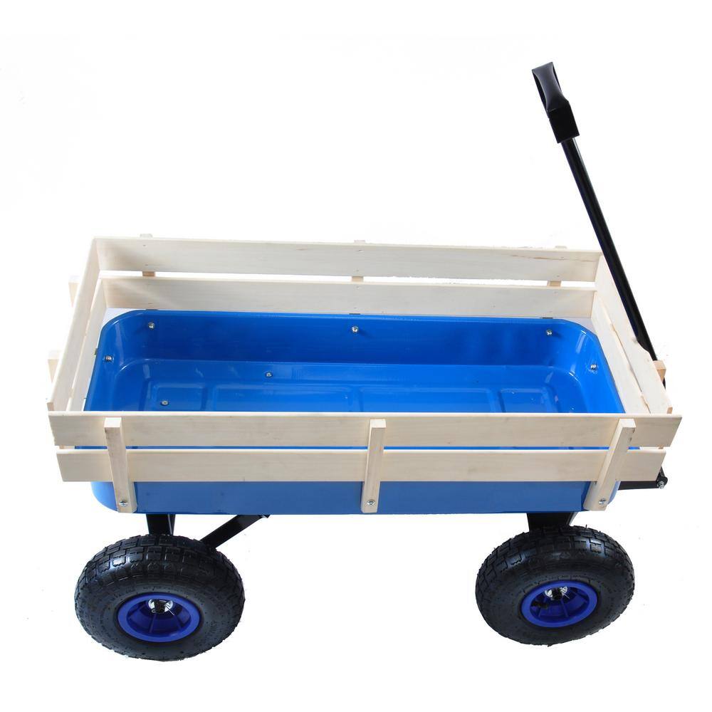 3 cu. ft. Steel Garden Cart, Blue - Hercitys