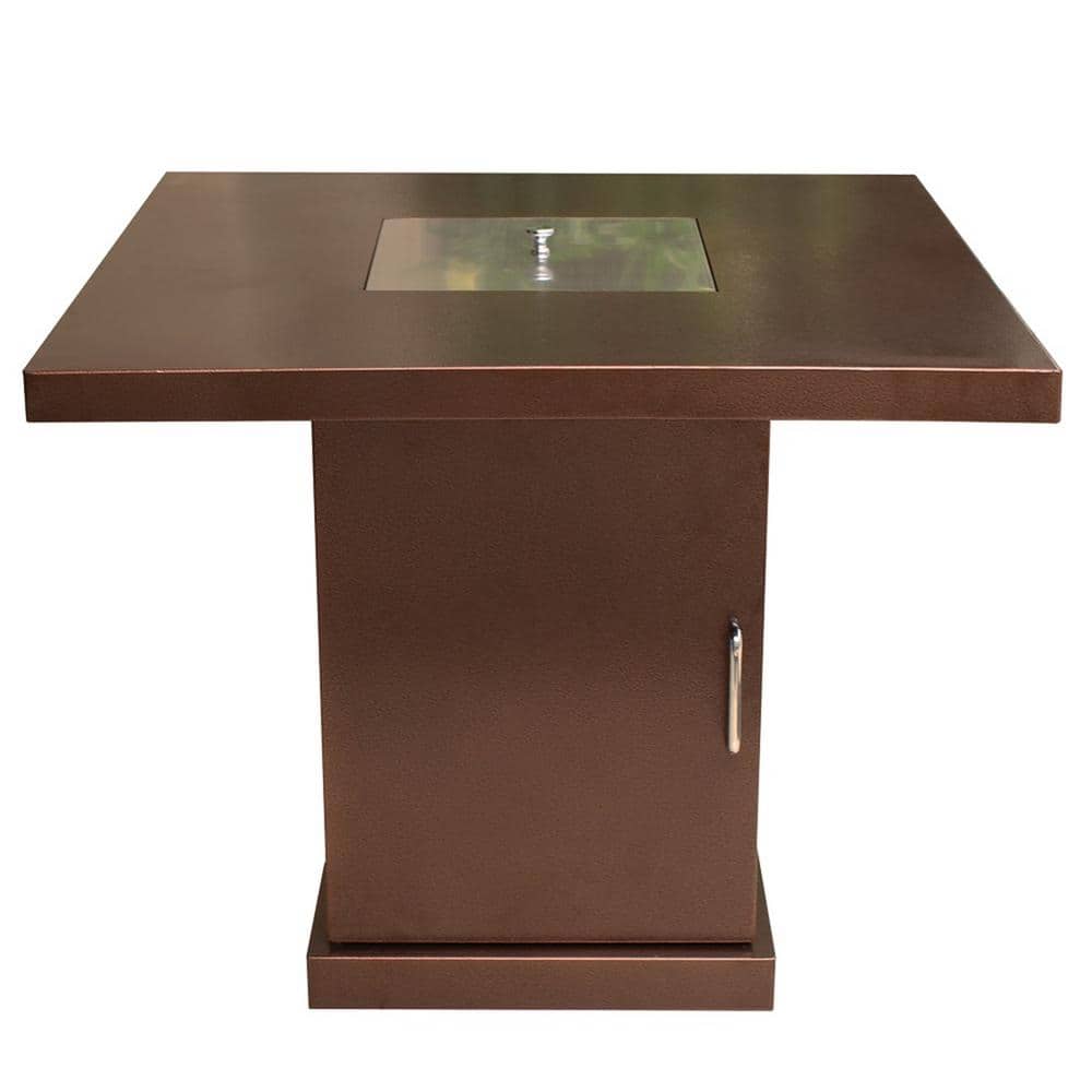 30 in. x 30 in. Propane Fire Pit in Hammered Bronze - Hercitys