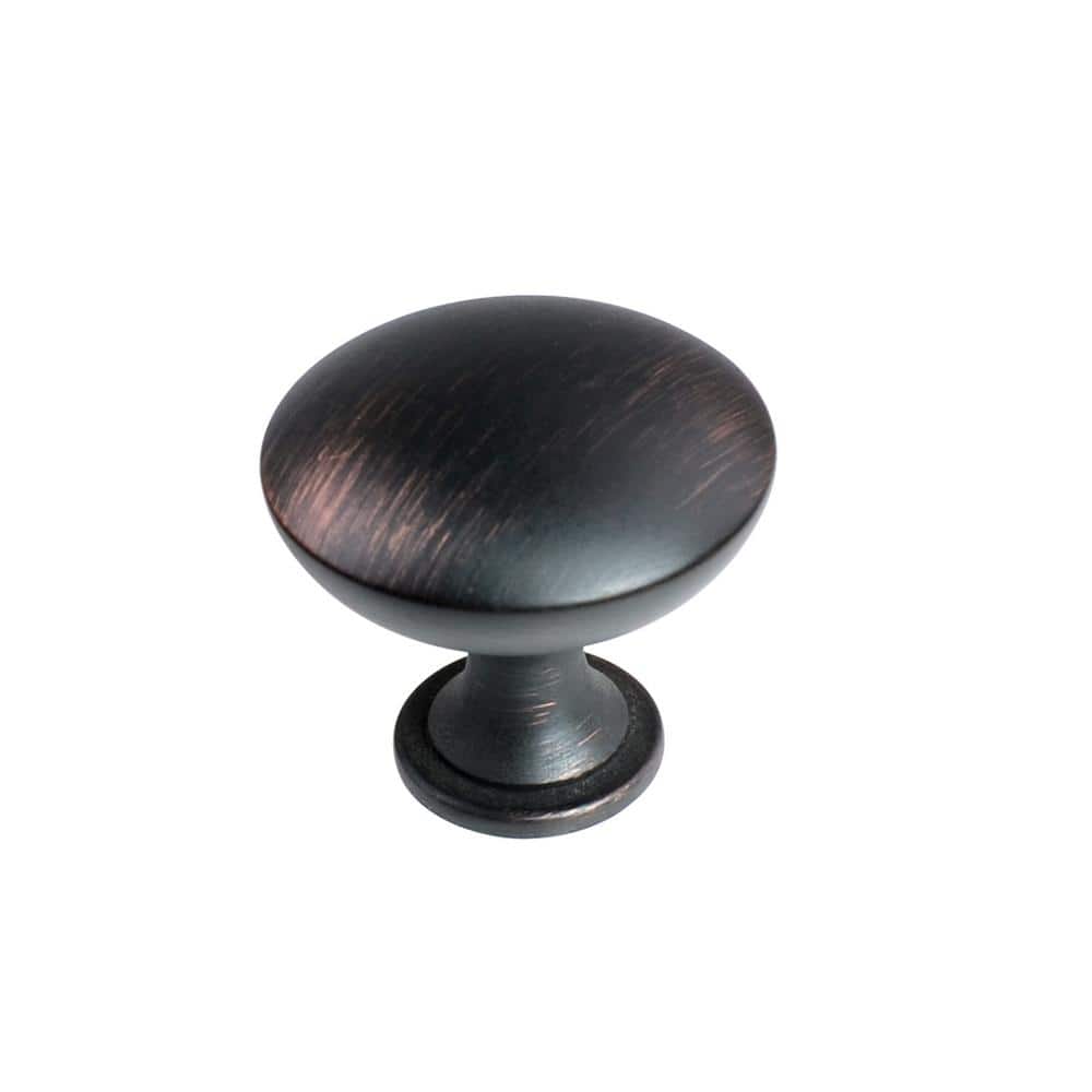 1-1/4 in. Oil Rubbed Bronze Modern Round Cabinet Knob (10-Pack) - Hercitys