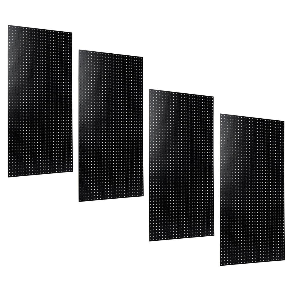 1/4 in. Custom Painted Black Pegboard Wall Organizer (Set of 4) - Hercitys