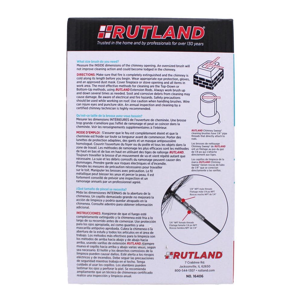 1-Piece Chimney Sweep 6 in. Round Chimney Cleaning Brush - Hercitys