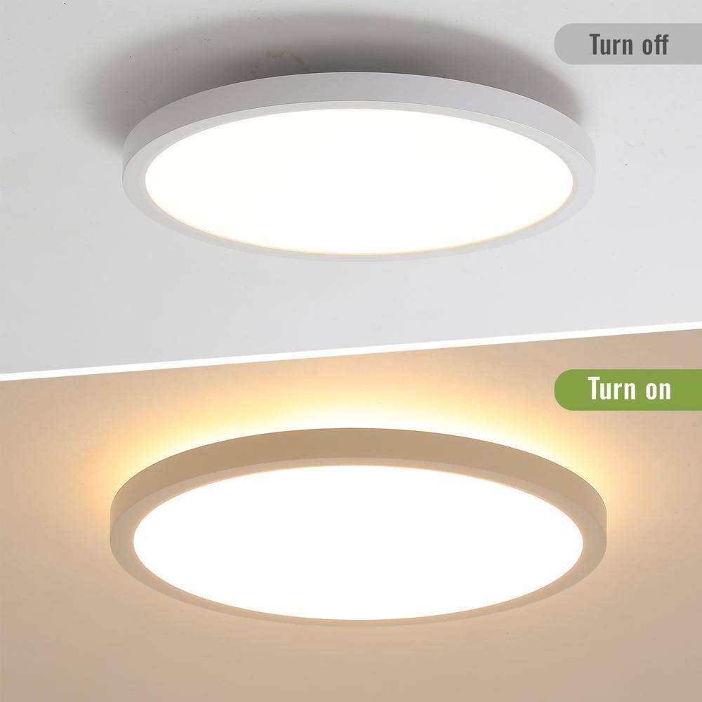 12 in. 20W Light LED Included Flush Mount Ceiling Light with ABS Shade Nightlight Ceiling Light Fixture - Hercitys