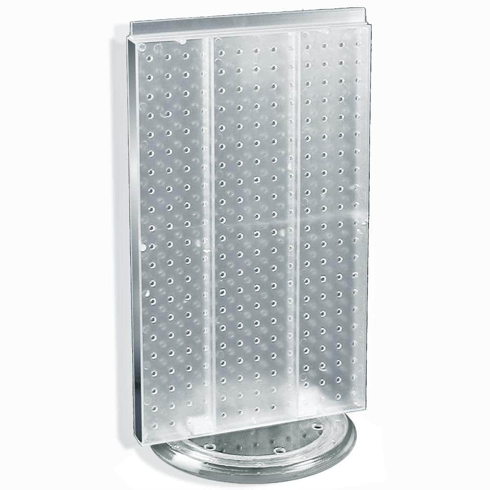 22 in. H x 13.5 in. W Pegboard Revolving Clear - Hercitys