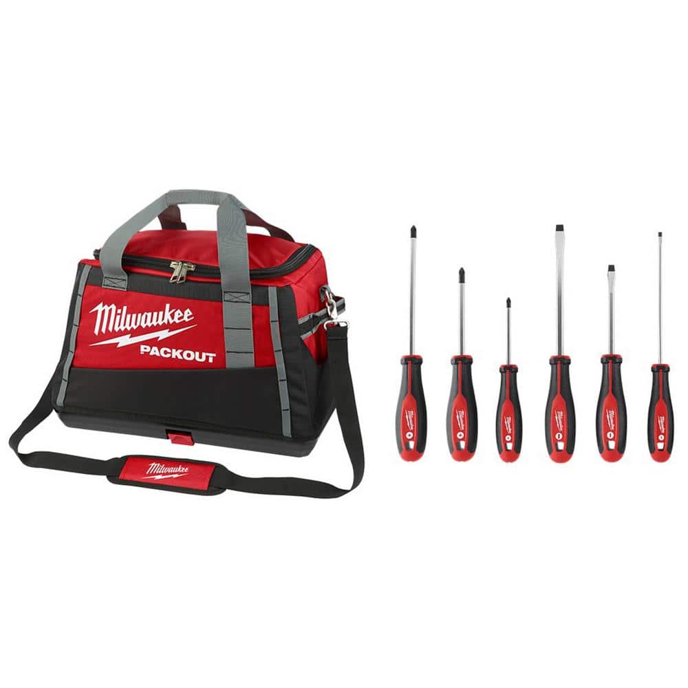 20 in. PACKOUT Tool Bag/Tote with Screwdriver Set (6-Pieces) - Hercitys