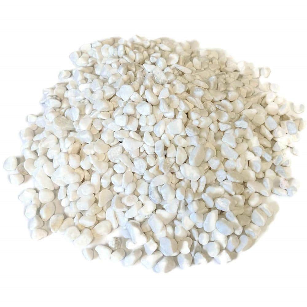 0.1 cu. ft. White Small Gravel 5 lbs. 1/5 in. Size Landscape Rocks - Hercitys