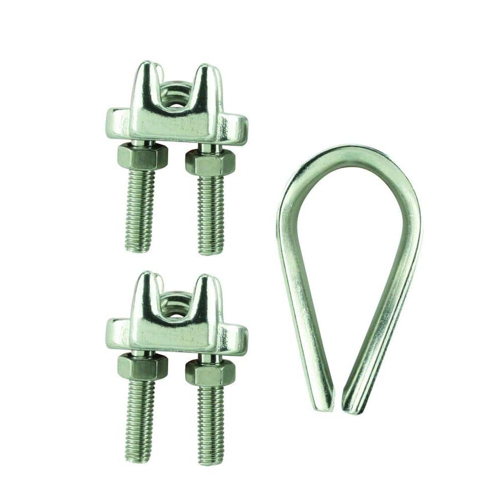 5/16 in. Stainless Steel Clamp Set (3-Pack) - Hercitys