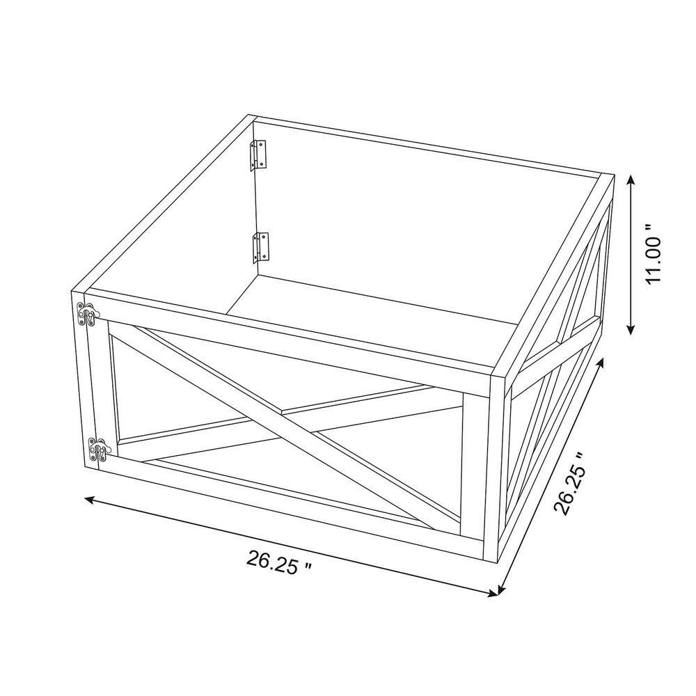 10.98 in .H x 26 in. D Natural Wooden Brown Tree Collar (KD) - Hercitys