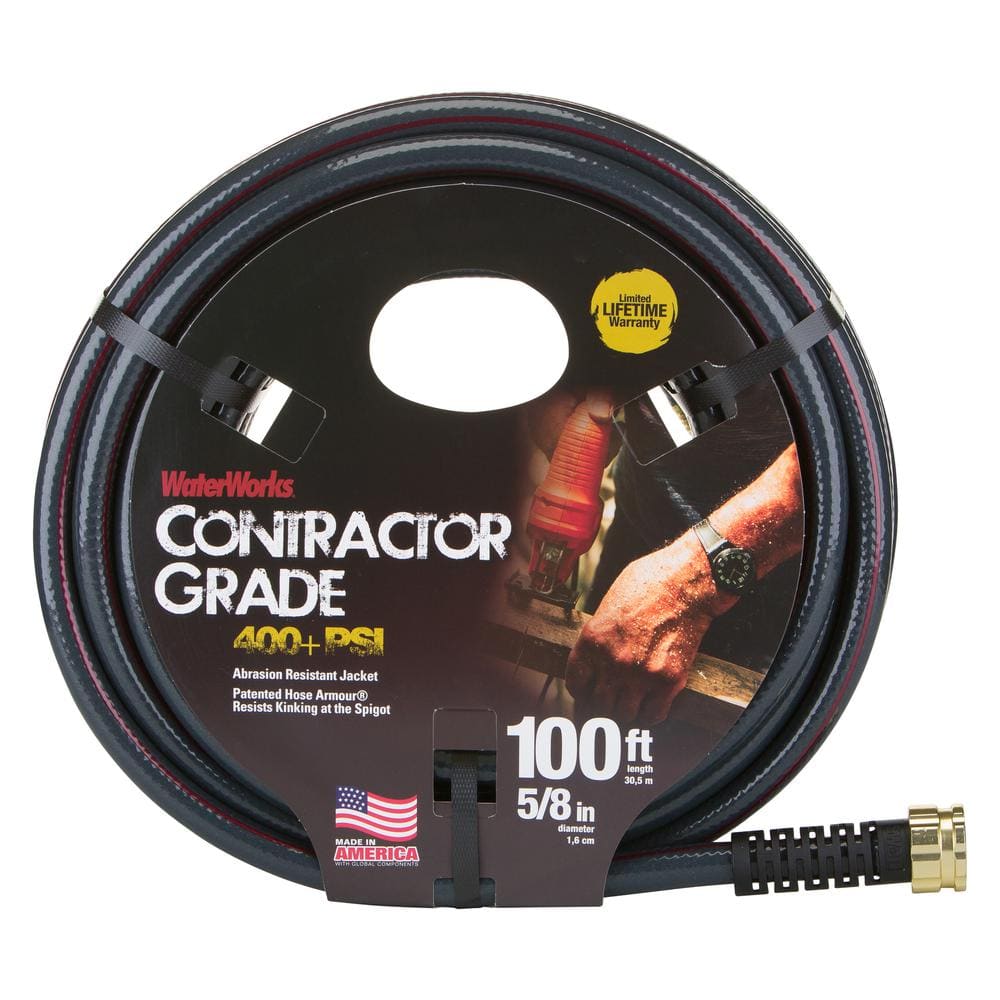 5/8 in. x 100 ft. Heavy Duty Contractor Water Hose - Hercitys