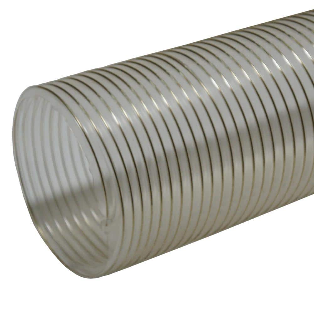 3.5 in. D x 12 ft. PVC Coil General Purpose Flexible Ducting in Clear - Hercitys