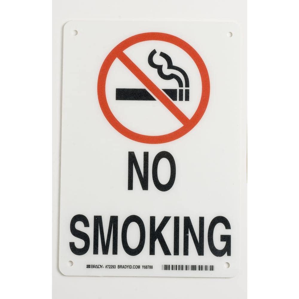 10 in. x 7 in. Fiberglass No Smoking Sign - Hercitys