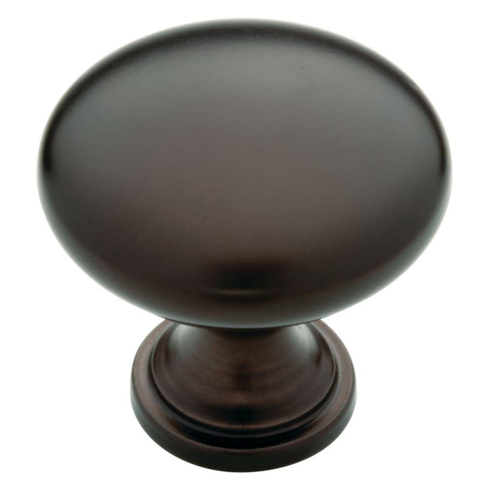 12-Pack Garrett 1-3/16 in. (30 mm) Classic Dark Oil Rubbed Bronze Round Cabinet Knobs - Hercitys