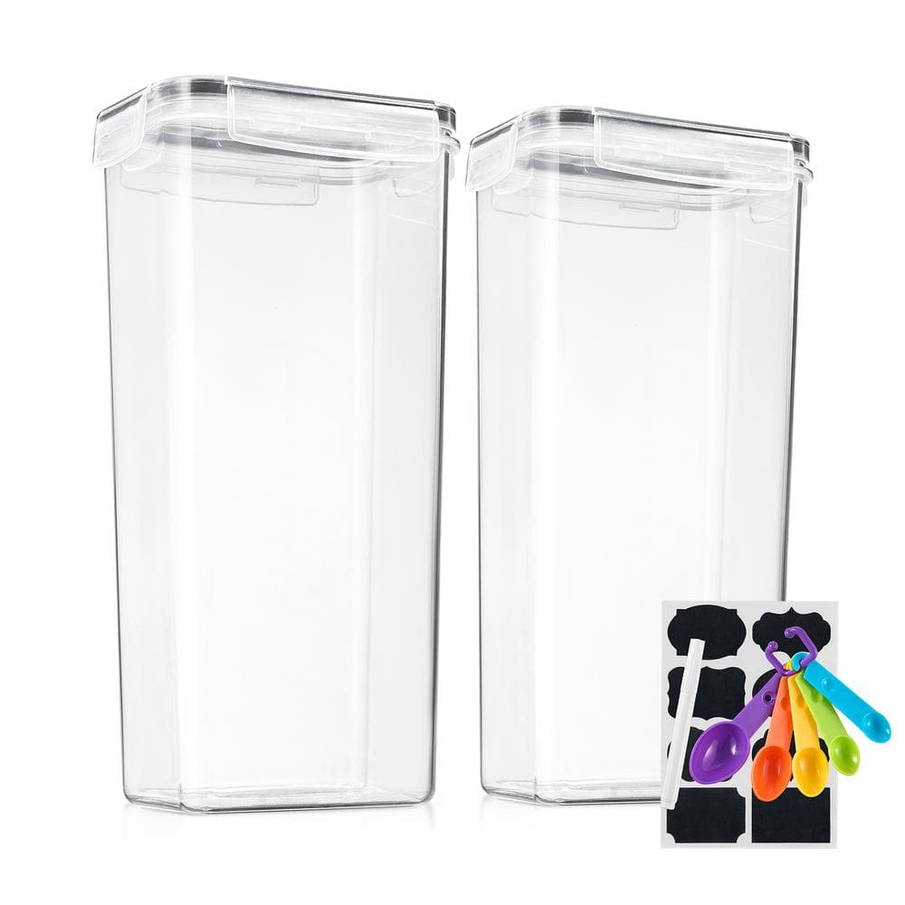 2-Pack Airtight Food Dispenser Containers and Kitchen Organization with Lids - Hercitys