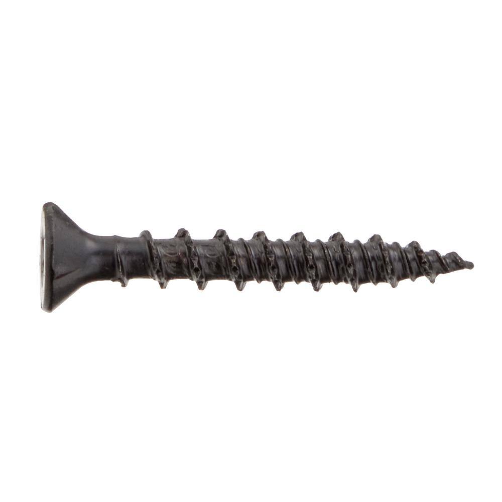 2-Pack #8 x 1-1/4 in. Black 6-Lobe Star Drive Exterior Flat Head Multi-Material Screw (6 lbs. / 1,164-Piece) - Hercitys