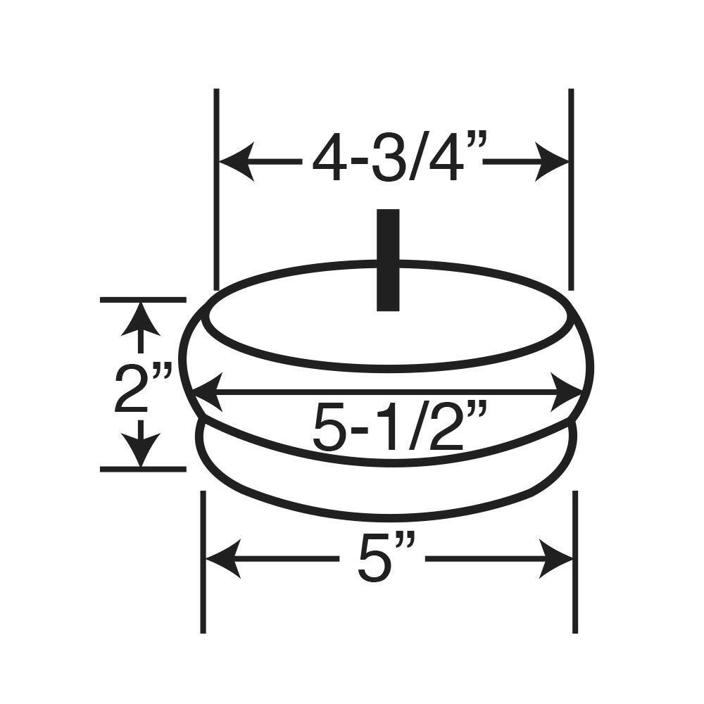 2 in. x 5-1/2 in. Unfinished Solid Hardwood Round Bun Foot (4-Pack) - Hercitys