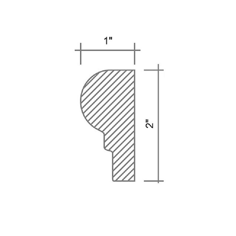 10 pack 2-in W x 12-in L Marble Honed Chair Rail Tile Trim (1.667 Sq ft/case) - Hercitys