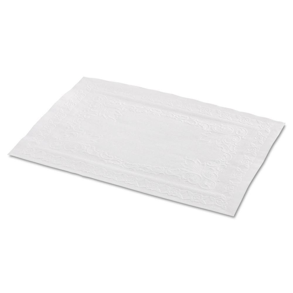 10 in. x 14 in. White Placemats (1000 Per Case) - Hercitys