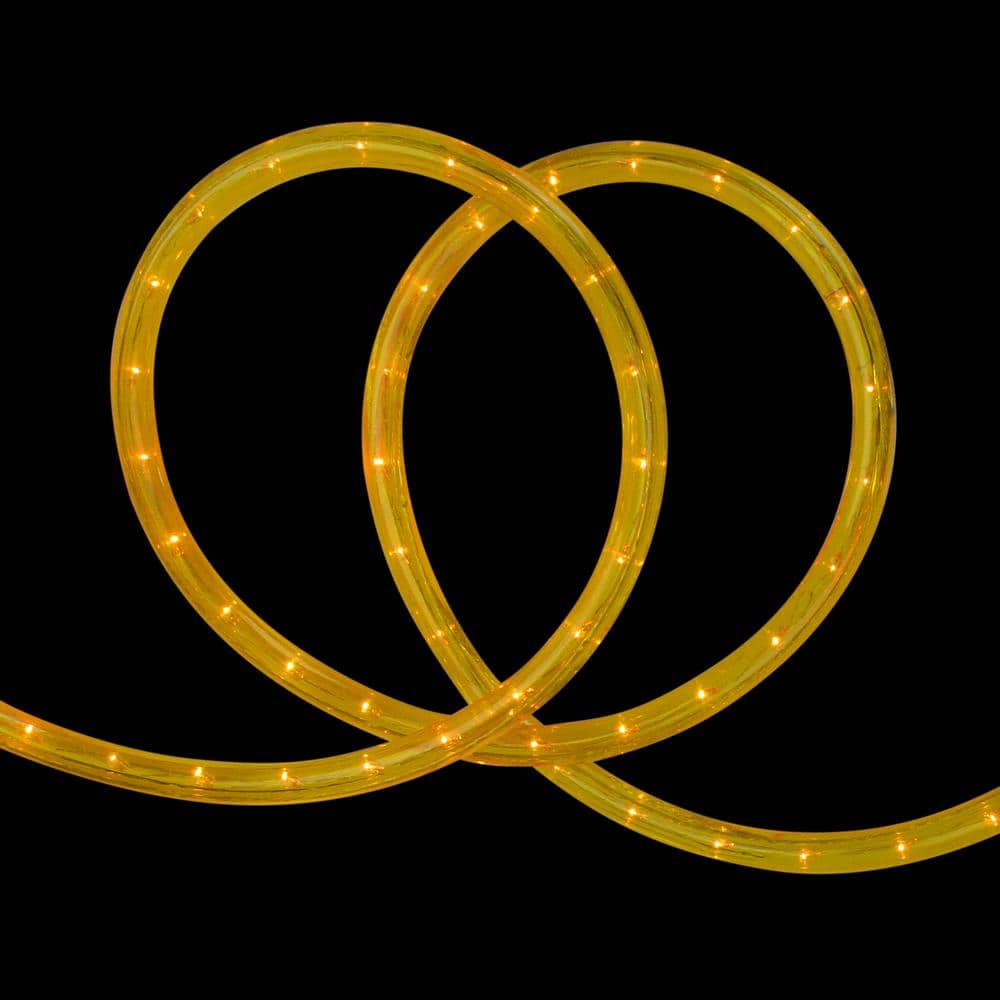 18 ft. Gold Incandescent Indoor/Outdoor Christmas Rope Lights with 1 in. Bulb Spacing - Hercitys