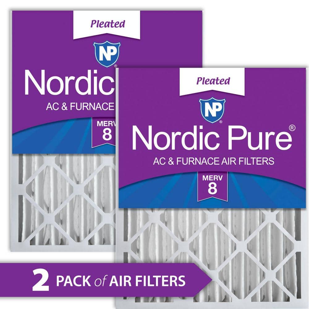 20 in. x 25 in. x 4 in. Dust Reduction Pleated MERV 8 Air Filter (2-Pack) - Hercitys