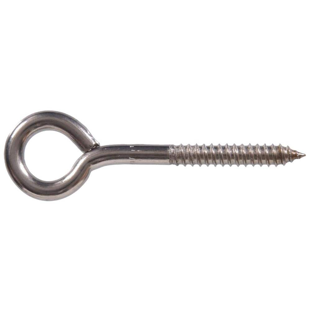 3/8 x 4-1/2 in. Stainless Steel Lag Thread Screw Eye (5-Pack) - Hercitys