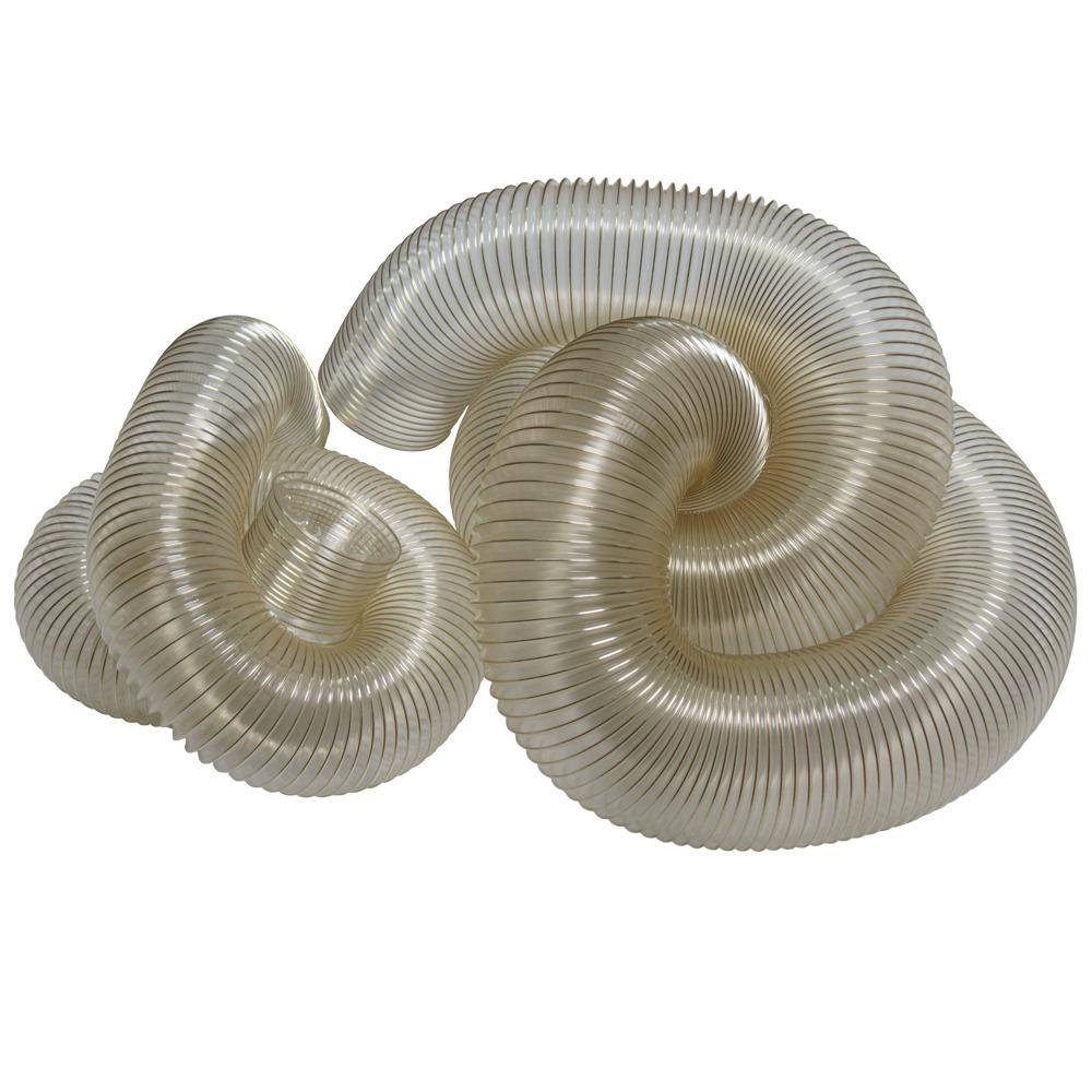 1.5 in. D x 25 ft. PVC Coil General Purpose Flexible Ducting in Clear - Hercitys